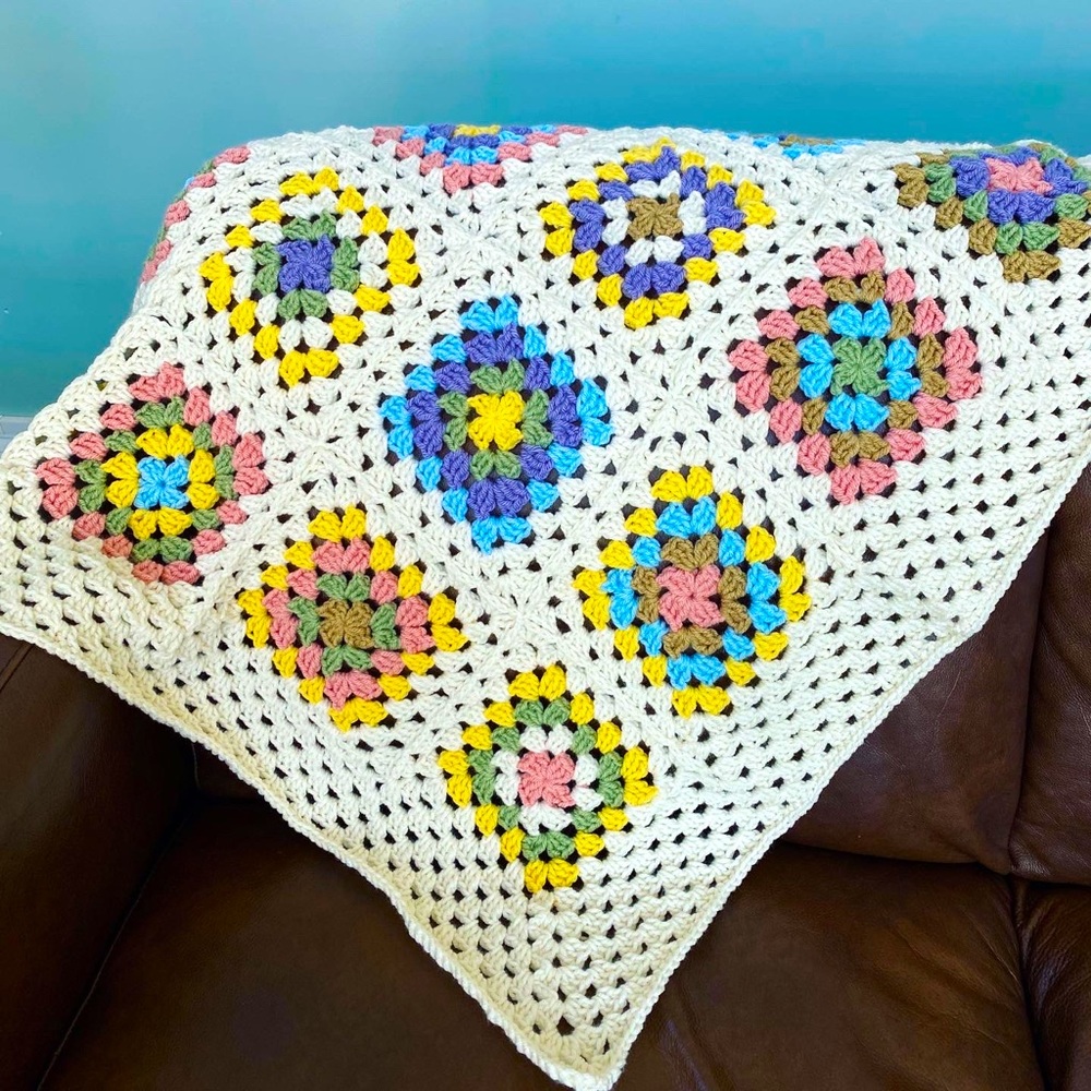 Baby blanket hand crocheted